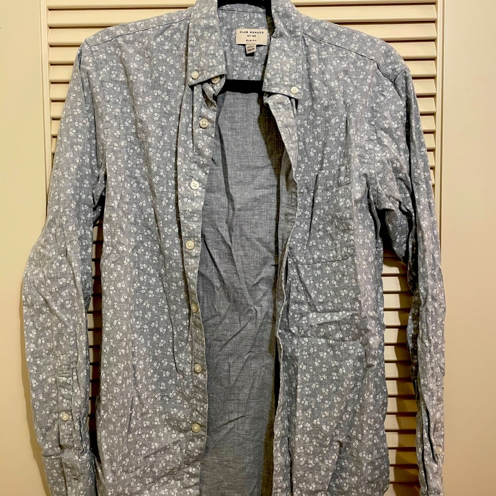 Club Monaco Flower Pattern shirt
